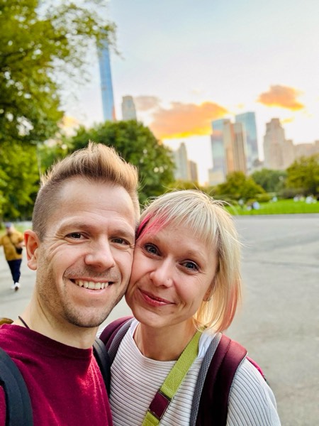 Isabell and Sven Haase in Central Park, New York