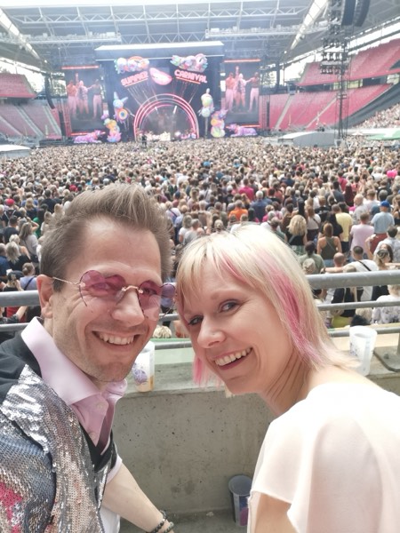 Isabell and Sven Haase at a stadium concert