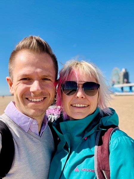 Isabell and Sven Haase at the beach